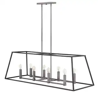 Walmart Hinkley Lighting 3338Dz Fulton 8 Light 48 Wide Linear Chandelier - Aged Zinc offer