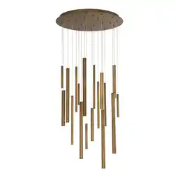 Walmart 31445-038-Eurofase Lighting-Santana Chandelier 18 Light-Antique Brass Gold Finish offer