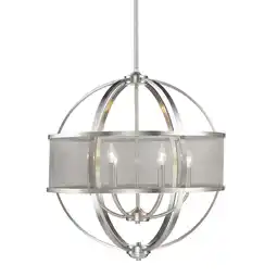 Walmart Colson PW 6 Light Chandelier (with shade) in Pewter offer