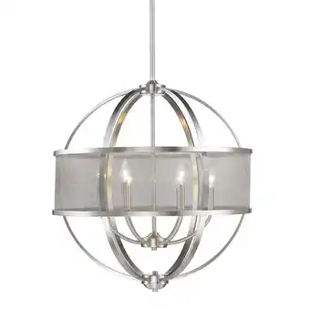 Walmart Colson PW 6 Light Chandelier (with shade) in Pewter offer