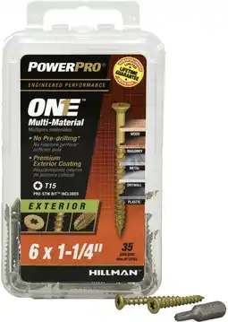 Walmart Hillman Fasteners 240665 6 x 1.25 in. Exterior Flat Head One Screw - Bronze Epoxy, Pack of 35 offer