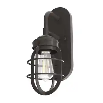 Walmart Hunter Fans - Starklake 1-Light Wall Sconce in Caged Style-5 Inches Wide by 14.5 offer