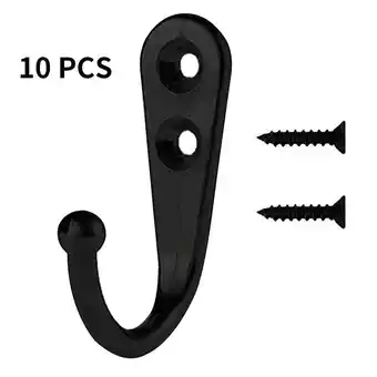 Walmart Destyer Heavy Duty Wall Hooks Hardware Hooks, Metal Black, 10 Count offer