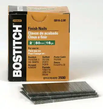 Walmart Bostitch 2 16 Ga. Straight Strip Finish Nails Smooth Shank 2500 pk offer