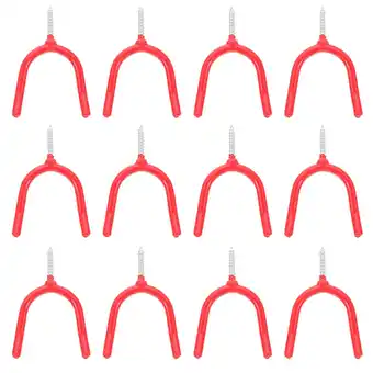 Walmart 16 Pcs Tool Rack Hook Y-Hooks Wall Hanging Y-shape Screw Holder Garage Storage Red Steel Vinyl offer