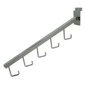 Walmart Econoco - EBL/5H - 16 Black 5-Hook Square Tubing Waterfall Faceout for Slatwall - Sold in Pack of 24 offer