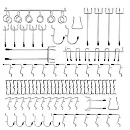 Walmart Bathroom Accessories 81Pcs Pegboard Hooks Assortment Heavy Duty Peg Hook Organization Wall Storage offer