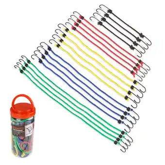 Walmart 20pc Bungee Cord Assortment in Plastic Jar by Stalwart offer