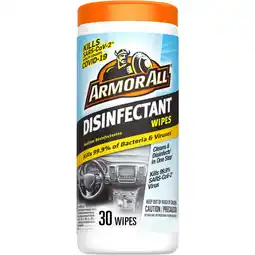 Walmart Armor All Disinfectant Wipes - 30 Count Canister offer