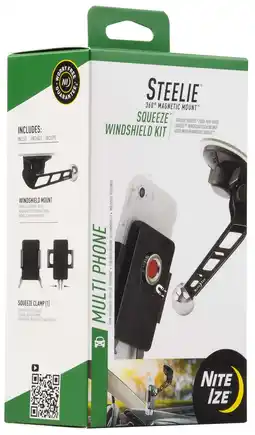 Walmart Nite Ize Steelie 360 Magnetic Mount Squeeze Windshield Kit offer