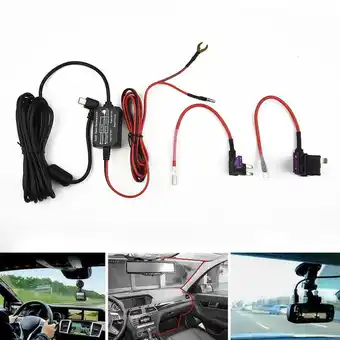 Walmart 1 SET Universal Hard Wire Fuse Box Car Recorder Dash Cam Hard Wire Kit Mini USB offer