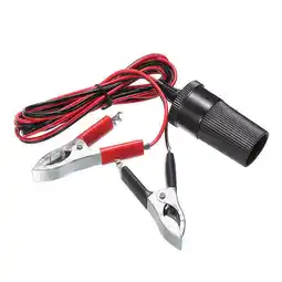 Walmart 12V Battery Clip To Car Cigarette Lighter Female Socket Adapter Clamp Cable B0R8 offer