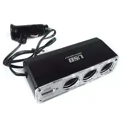 Walmart Car Cigarette Lighter Multi Socket Triple Splitter USB Charger Adapter 12V New N1I3 offer