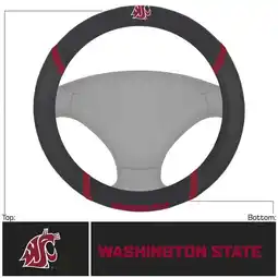 Walmart 15 Black and Red NCAA Washington State Cougars Steering Wheel Cover offer