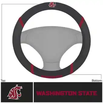 Walmart 15 Black and Red NCAA Washington State Cougars Steering Wheel Cover offer