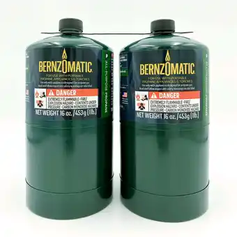 Walmart Bernzomatic All-Purpose Propane Gas Cylinder 16oz Fuel Cylinders, 2-Pack offer