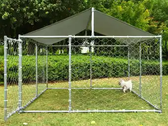 Walmart Haverchair 90x90x45 Large Outdoor Kennel Heavy Duty Dog Cage with Waterproof Cover offer