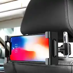 Walmart Arghm Rear Headrest Phone Mount,6.30x2.95x1.97in,360°Rotatable,ABS+Aluminum,for Tablets/Cellphones offer