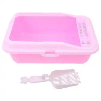 Walmart Pet Cat Litter Box Anti-Splash Deodorant Cat Toilet Tray With Sand Scoop offer