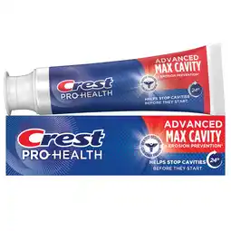 Walmart Crest Pro-Health Advanced Max Cavity + Erosion Prevention Toothpaste 5.1oz offer