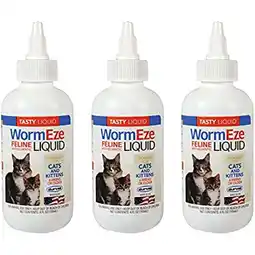 Walmart Durvet Wormeze Feline Liquid Wormer for Cats & Kittens 4oz, 3Pack offer