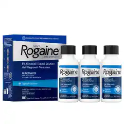 Walmart Men's Rogaine Extra Strength 5% Minoxidil Solution, 3-Month offer