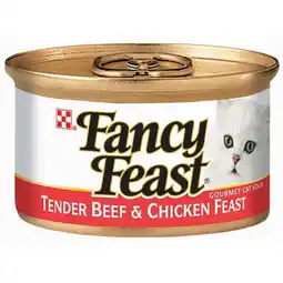 Walmart Purina Fancy Feast Tender Beef and Chicken Feast Classic Grain Free Wet Cat Food Pate (Pack of 6) offer