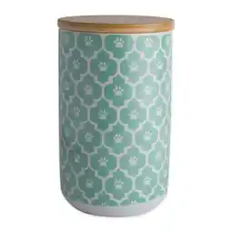 Walmart Bone Dry Lattice Pet Treat Jar Canister, Dishwasher Safe,4x6.5, Aqua offer