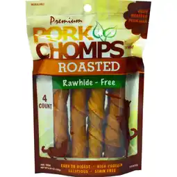 Walmart Pork Chomps Large Twists, Roasted, 4 ct offer