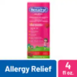 Walmart Children's Benadryl Allergy Relief Liquid, Cherry Flavor, 4 fl. oz offer