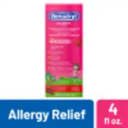 Walmart Children's Benadryl Allergy Relief Liquid, Cherry Flavor, 4 fl. oz offer