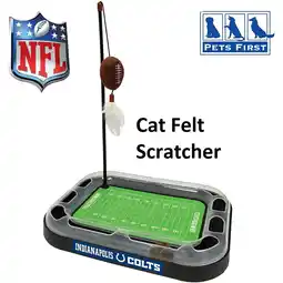 Walmart NFL Indianapolis Colts Cat Scratcher Toy with Catnip Plush & Feather Cat and Kitty Toy offer