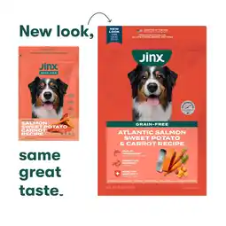 Walmart Jinx Salmon, Sweet Potato & Carrot Dry Dog Food, Grain Free, 4 lb. Bag offer