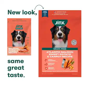 Walmart Jinx Salmon, Sweet Potato & Carrot Dry Dog Food, Grain Free, 4 lb. Bag offer