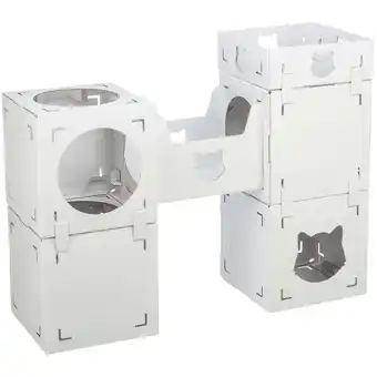 Walmart TRIXIE Casa Cara Indoor Modular Cardboard Cat Condo, Cat Play Tower, Corrugated Cat House offer