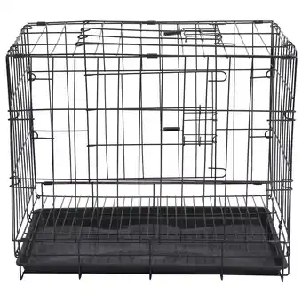 Walmart Folding With Toilet Dog Cage Teddy Poodle Small And Medium Dog Cat Cage Rabbit Cage Pet Cage(Black) offer