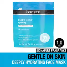 Walmart Neutrogena Moisturizing Hydro Boost Hydrating Face Mask, 1 oz offer