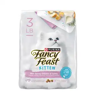 Walmart Purina Fancy Feast Indoor Dry Kitten Food, Chicken & Turkey, 3 lb Bag offer