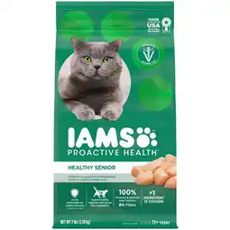 Walmart Iams Proactive Health Chicken Dry Cat Food For Senior Cats, 7 Lb Bag offer