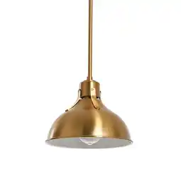 Walmart Robert Stevenson Lighting Cooper - Metal Ceiling Light with Shade, Brushed Gold offer