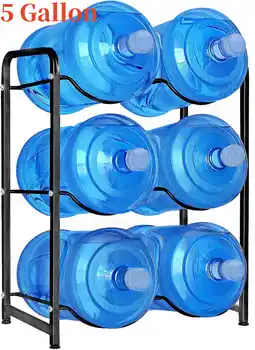 Walmart IAJXWI Water Cooler Jug Rack, 3-Tier 5 Gallon Heavy Duty Water Jug Holder for Home, Office, Kitchen offer