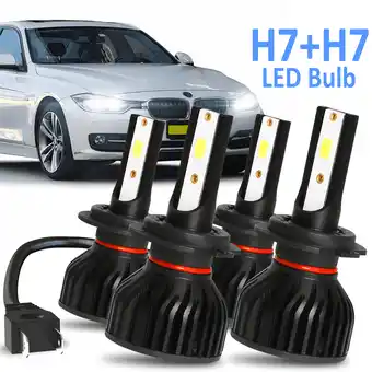 Walmart For 2007-2016 BMW 328i 2013 2014 2015 High Low Beam Bulbs LED Headlight Lamp Set 4pcs offer