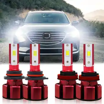 Walmart H11 9005 LED Headlight Bulbs for 2013-2016 Mazda CX-5 Low Beam/High Beam Lights offer