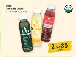 Sprouts Farmers Market Suja Organic Juice offer