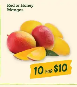 Sprouts Farmers Market Red or Honey Mangos offer