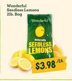 Sprouts Farmers Market Wonderful Seedless Lemons offer