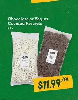 Sprouts Farmers Market Chocolate or Yogurt Covered Pretzels offer