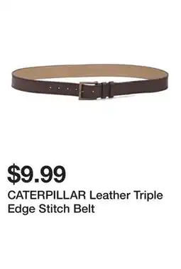 Marshalls CATERPILLAR Leather Triple Edge Stitch Belt offer