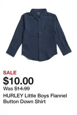 Marshalls HURLEY Little Boys Flannel Button Down Shirt offer