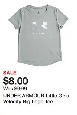 Marshalls UNDER ARMOUR Little Girls Velocity Big Logo Tee offer